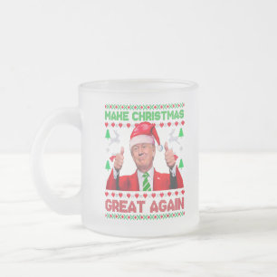 Trump Gör jul Underbar igen julklapp Frostad Glasmugg