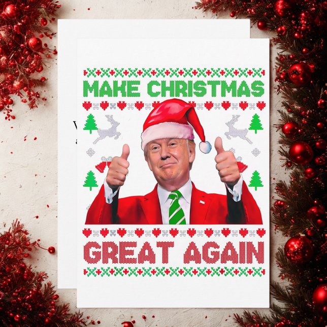Trump Gör jul Underbar igen julkort (Skapare uppladdad)