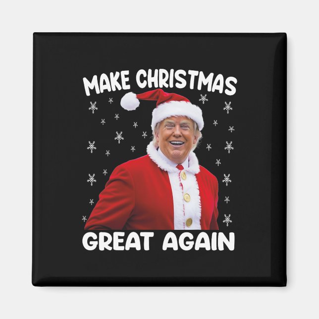 Trump Gör jul Underbar igen jultomtrumpen Magnet (Framsidan)