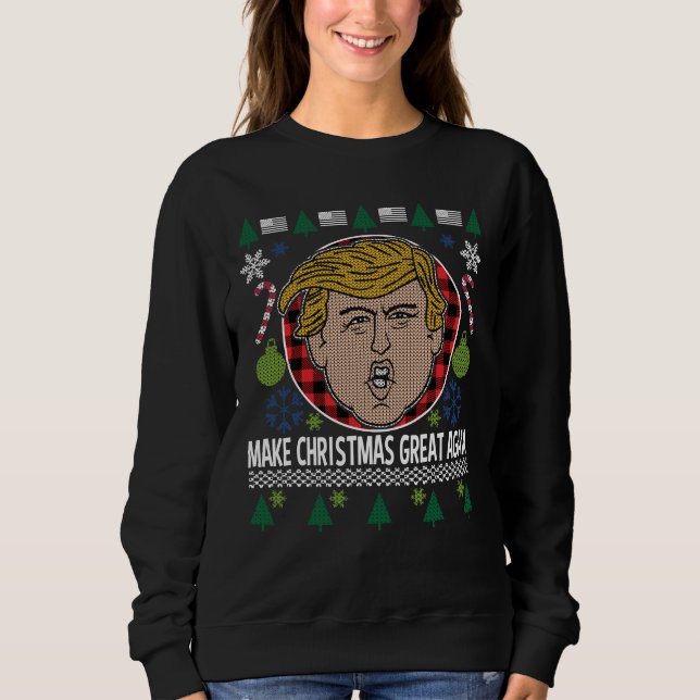 Trump Gör julen Underbar igen, gullig sötare T Shirt (Framsida)