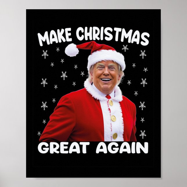 Trump Gör julen Underbar igen jultomten 1 Poster (Framsidan)