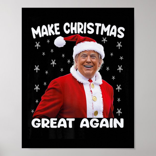 Trump Gör julen Underbar igen jultomten 1 Poster (Framsidan)