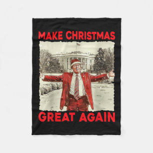 Trump Gör julen Underbar igen, Trump Santa Julafto Fleecefilt