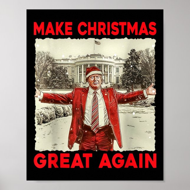 Trump Gör julen Underbar igen, Trump Santa Julafto Poster (Framsidan)