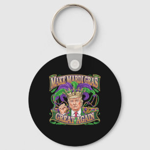 Trump Gör Mardi Gras Underbar igen 2025 Party Roli Nyckelring