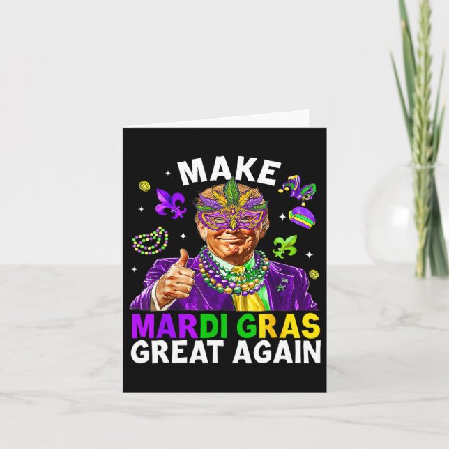 Trump Gör Mardi Gras Underbar igen Mardi Gras Amer Kort (Framsida)