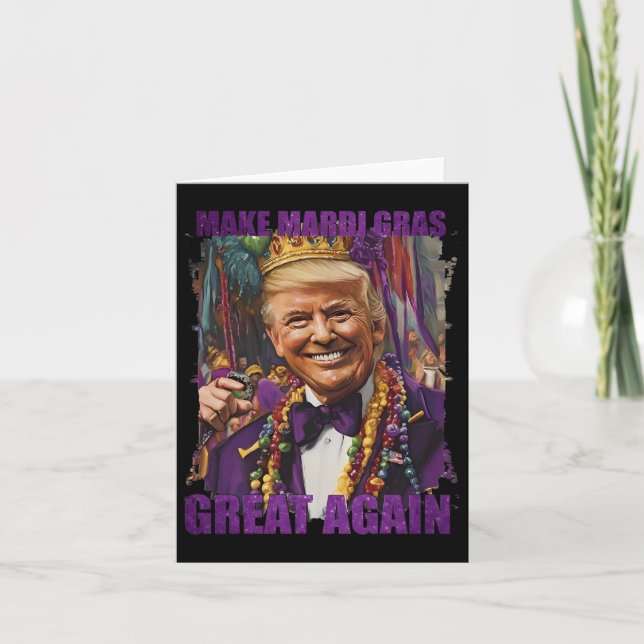 Trump Gör Mardi Gras Underbar igen, roligt Parad C Kort (Framsida)