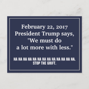 Trump Gör Mer Med Mindre Regering Stopp Svindeln Vykort