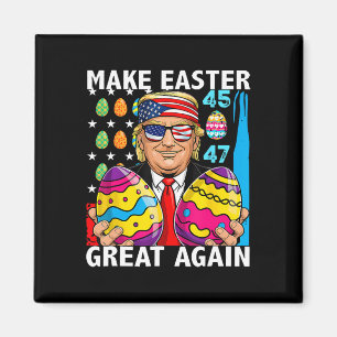 Trump Gör Påsk Underbar igen 45 47 Bunny Hunt Egg Magnet