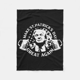 Trump gör St Patricks Day fantastisk igen amerikan Fleecefilt