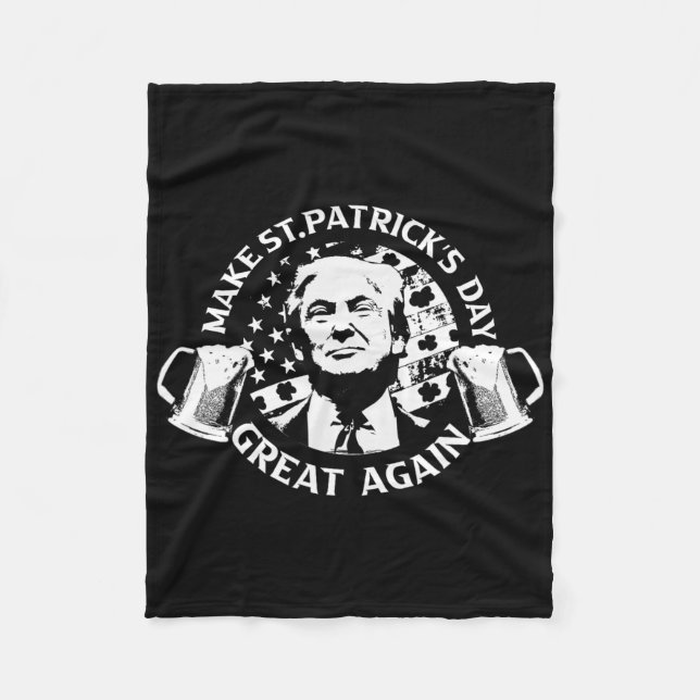 Trump gör St Patricks Day fantastisk igen amerikan Fleecefilt (Framsidan)