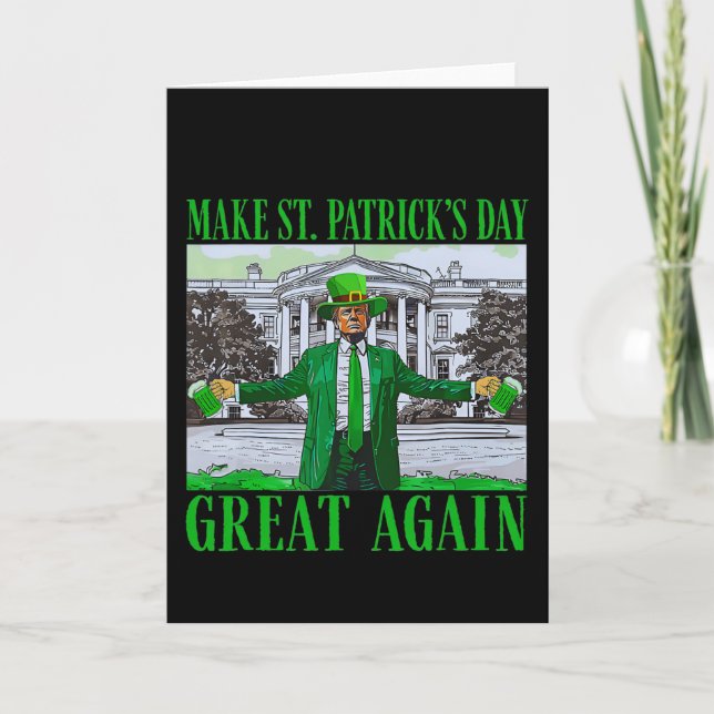 Trump gör St Patricks Day fantastisk igen Rolig Tr Kort (Framsida)