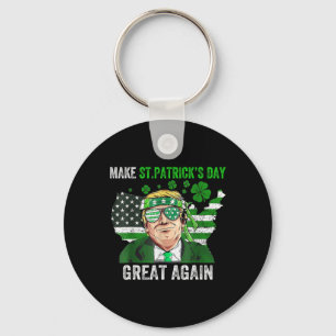 Trump gör St Patricks Day fantastisk igen Rolig Tr Nyckelring