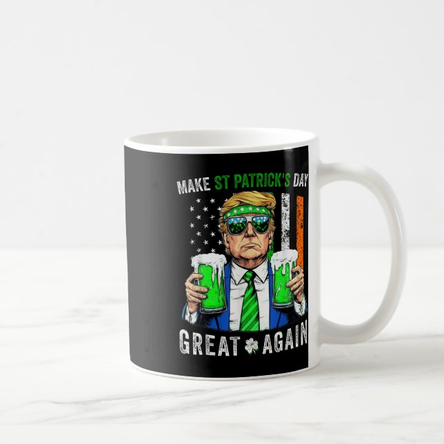 Trump Gör St patricks day Underbar igen amerikansk Kaffemugg (Höger)