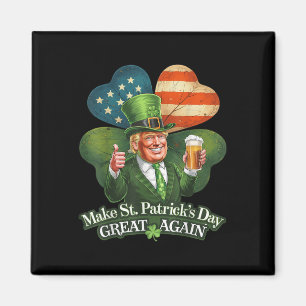 Trump Gör St patricks day Underbar igen amerikansk Magnet