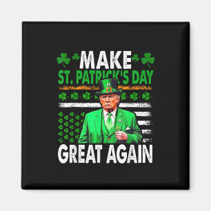 Trump Gör St patricks day Underbar igen amerikansk Magnet