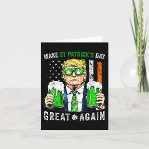 Trump Gör St patricks day Underbar igen iriska Kort