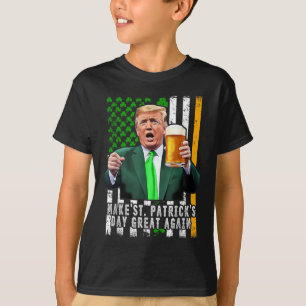 Trump Gör St patricks day Underbar igen iriska T Shirt