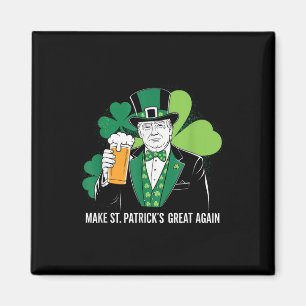 Trump Gör St patricks day Underbar igen Shamrock Magnet