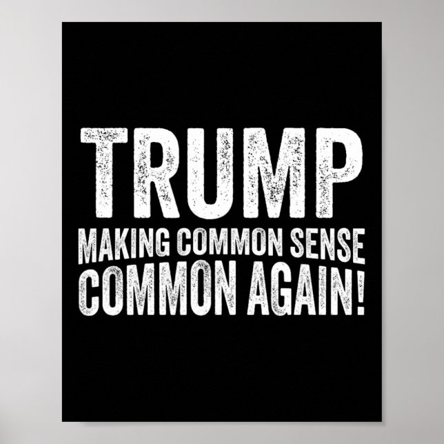 Trump gör sunt förnuft vanligt igen!  poster (Framsidan)