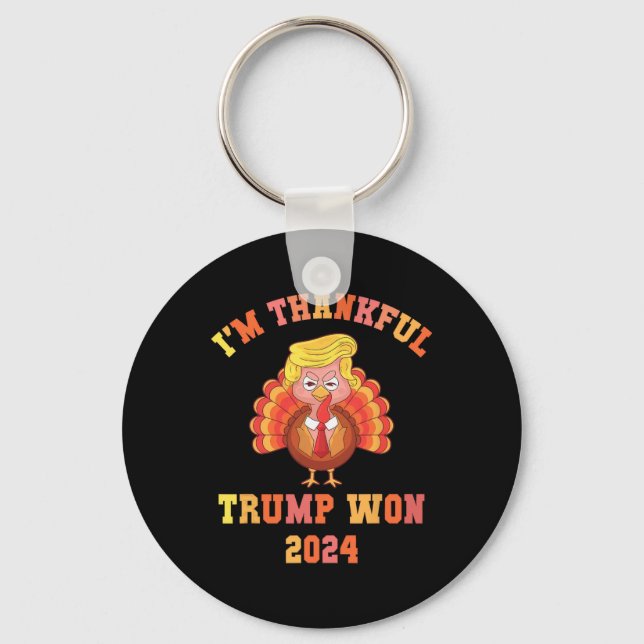 Trump Gör Thanksgivingen Underbar igen Jag är tack Nyckelring (Framsida)