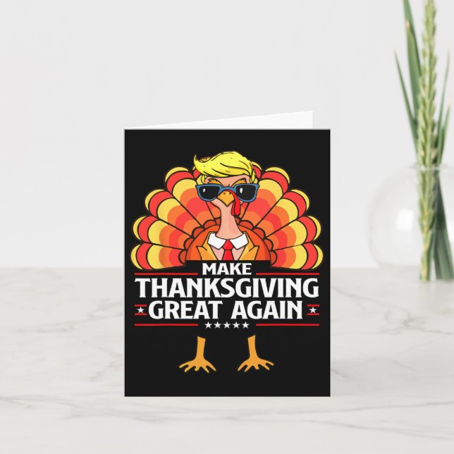 Trump Gör Thanksgivingen Underbar igen, lustigt Tu Kort (Framsida)