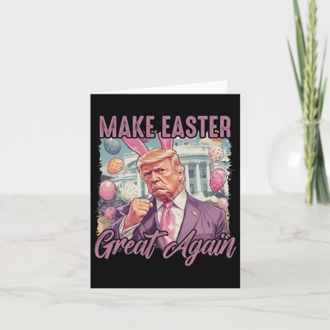 Trump Gör Underbar igen 2025 Glad påsk-ägg Kort (Framsida)