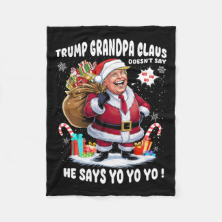 Trump Grandpa Claus Unyo jul Fleecefilt