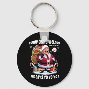 Trump Grandpa Claus Unyo jul Nyckelring