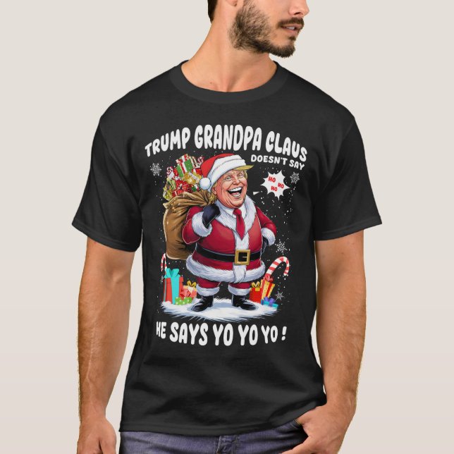 Trump Grandpa Claus Unyo jul T Shirt (Framsida)