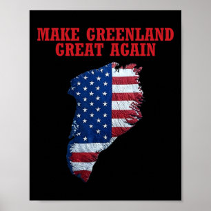Trump Grönland USA flagga gör Grönland Underbart A Poster