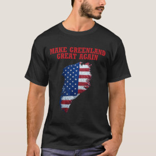 Trump Grönland USA flagga gör Grönland Underbart A T Shirt