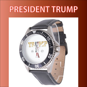 Trump Guld 💖 Presidenten USA 45 47 Armbandsur