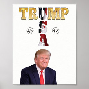 Trump Guld 💖 Presidentens 💕 USA 45 47 Poster