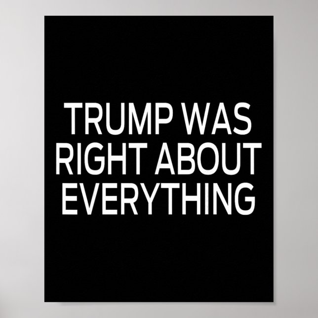 Trump hade rätt om allting _5  poster (Framsidan)