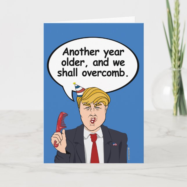 Trump Hair Birthday Card - vi ska komma över - Kort (Framsida)