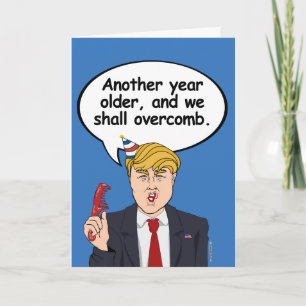 Trump Hair Birthday Card - vi ska komma över - Kort