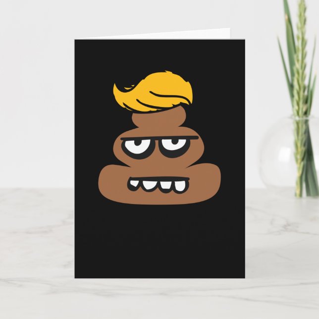Trump Hair Poop Halloween Costume Cute Superskoj Kort (Framsida)