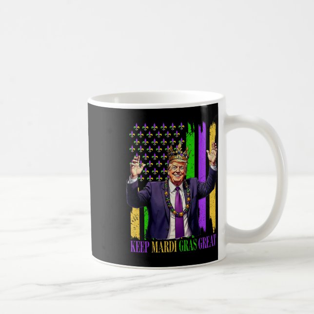 Trump håll Mardi Gras fantastiskt  Kaffemugg (Höger)