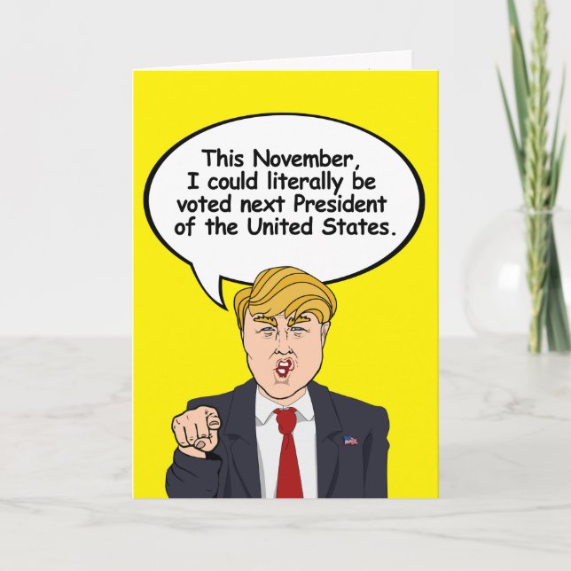 Trump Halloween Card - Det finns skarier sak i Kort (Framsida)
