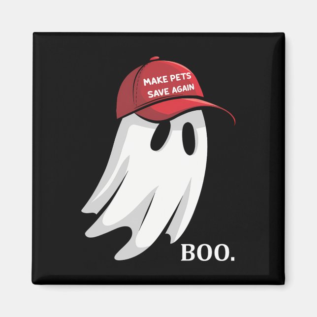 Trump Halloween spökboo gör husdjur rädda igen Bir Magnet (Framsidan)