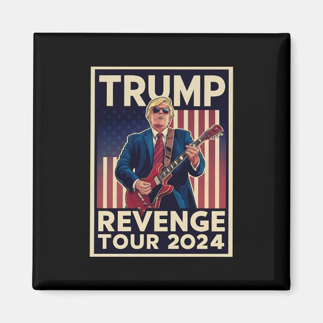 Trump Hämndturné 2024 Politisk Val 2024 Magnet (Framsidan)