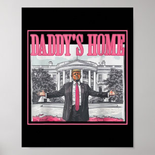 Trump Händer Wide framför White Pappor Home Ho Poster