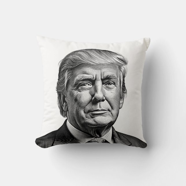 TRUMP HANDSOME PORTRÄTT DEKORATIV KUDDE (Framsida)