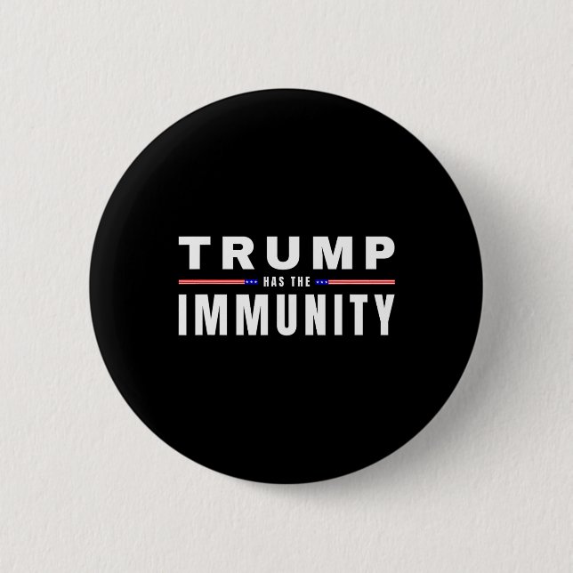 Trump har immunitet Usa valår Maga Tee  Knapp (Framsida)