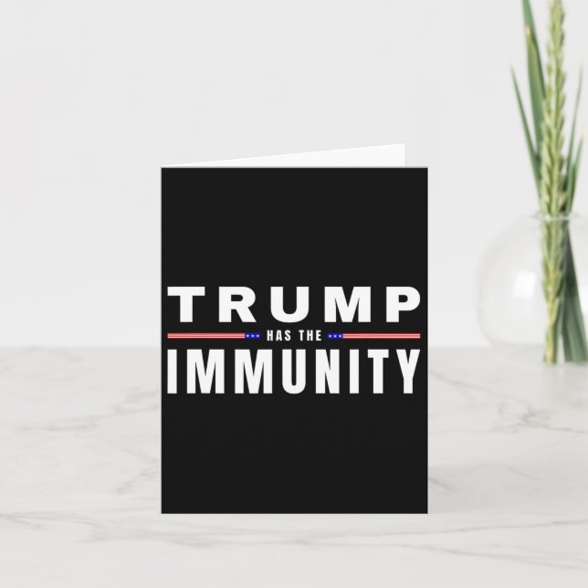 Trump har immunitet Usa valår Maga Tee  Kort (Framsida)