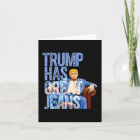 Trump Har Stora Jeans Rolig Politisk Meme Tröja M