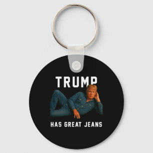 Trump Har Stora Jeans Roligt Meme _1 Nyckelring