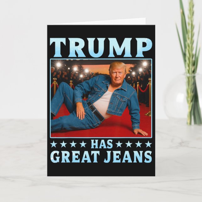 Trump Har Stora Jeans Roligt Meme  Kort (Framsida)