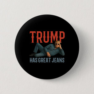 Trump Har Stora Jeans Roligt Politiskt Meme  Knapp